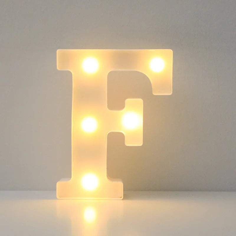 Letras e Números de LED (16cm) – Luminária Decorativa