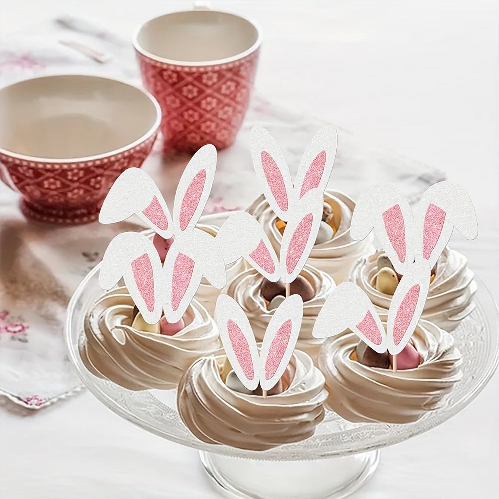 Kit Toppers "Orelhinha de Coelho" (12 ou 24 unidades)