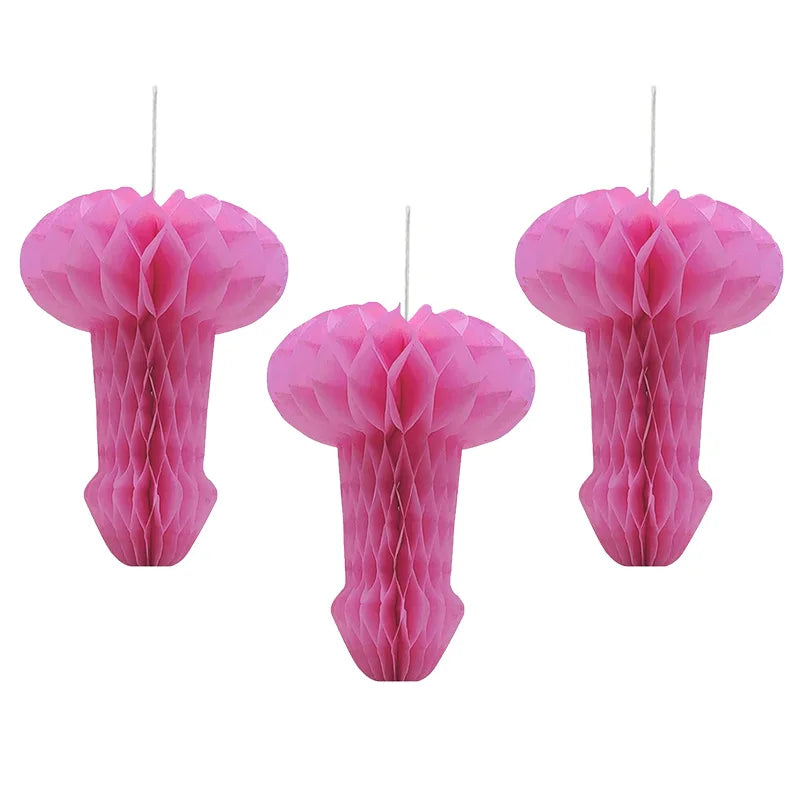 Enfeite de Papel Colmeia para Chá de Lingerie (Kit 1 ou 6 pçs)