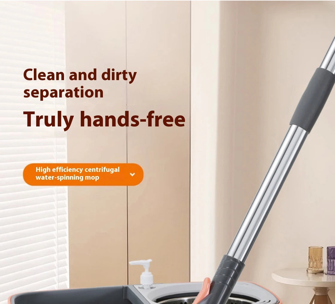 Conjunto de esfregão giratório balde separação de sujeira + garrafa de adição de produtos