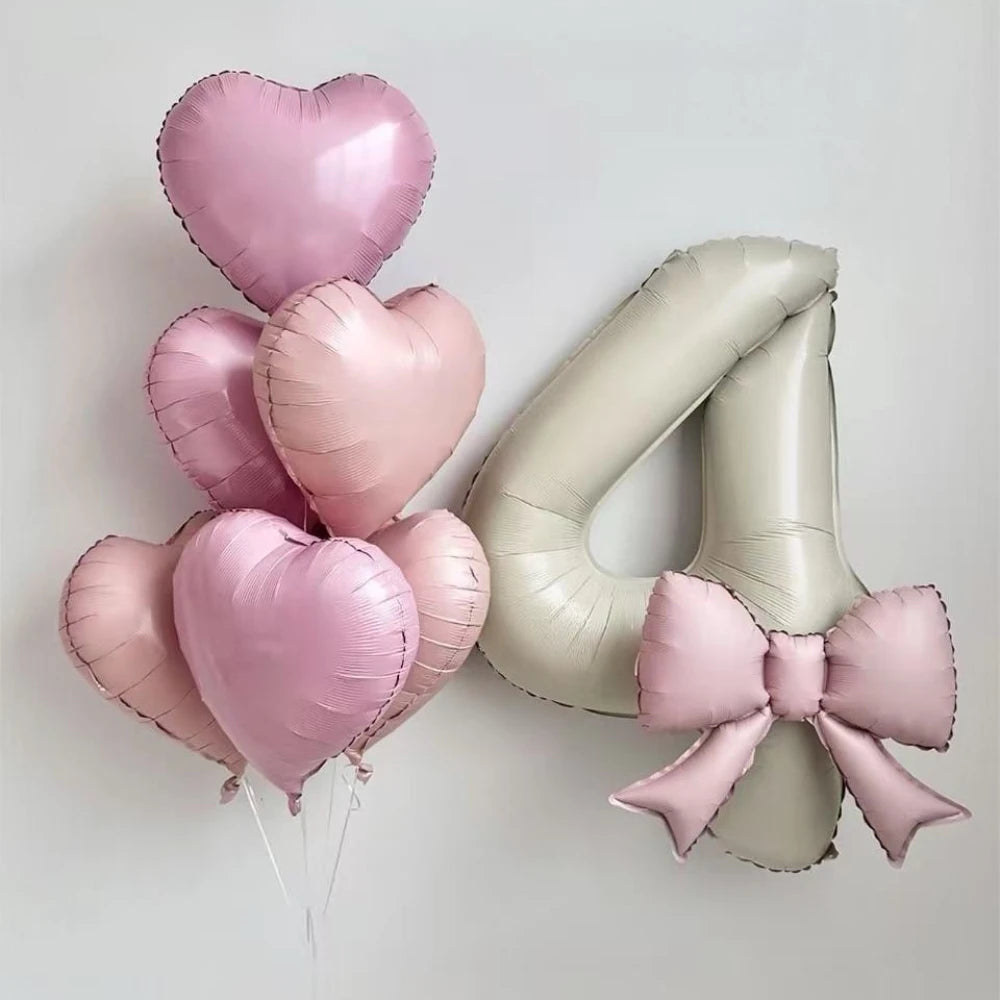 Balão de número com laço