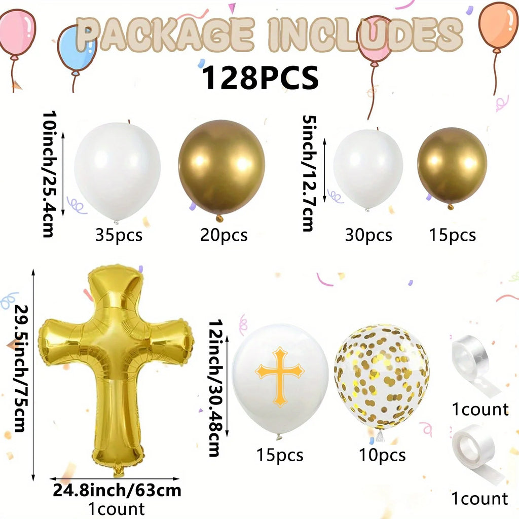 Kit Decoração Batizado e Primeira Comunhão – 128 Peças