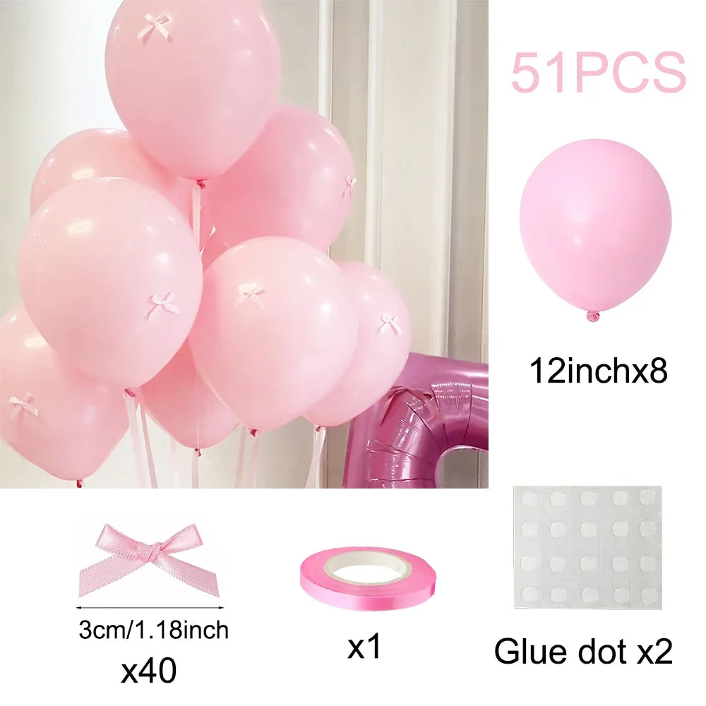 Kit Balões com Mini Laços – Estilo Coquete