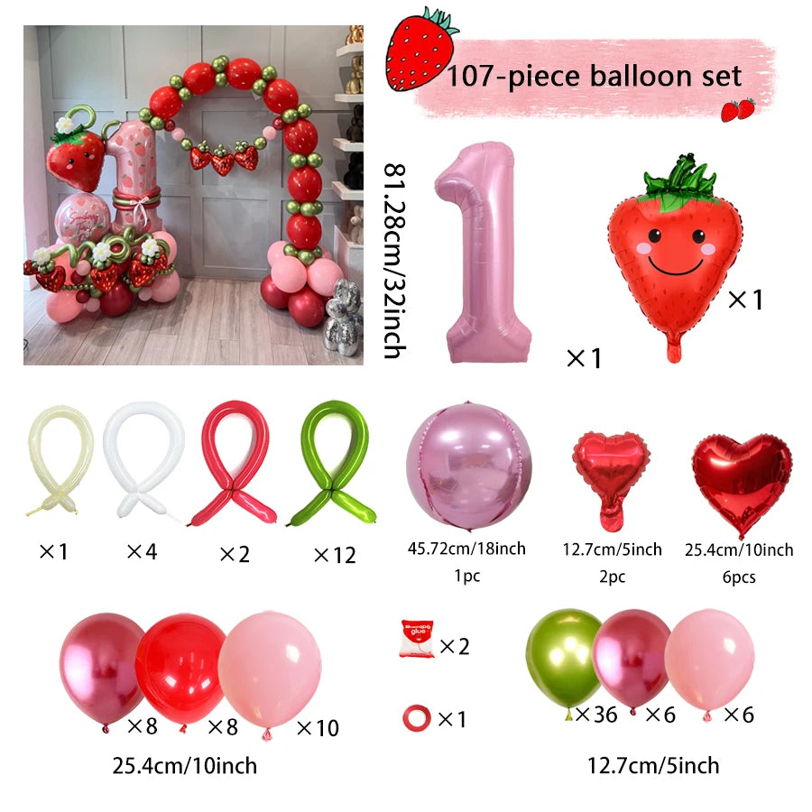 Kit balões morango