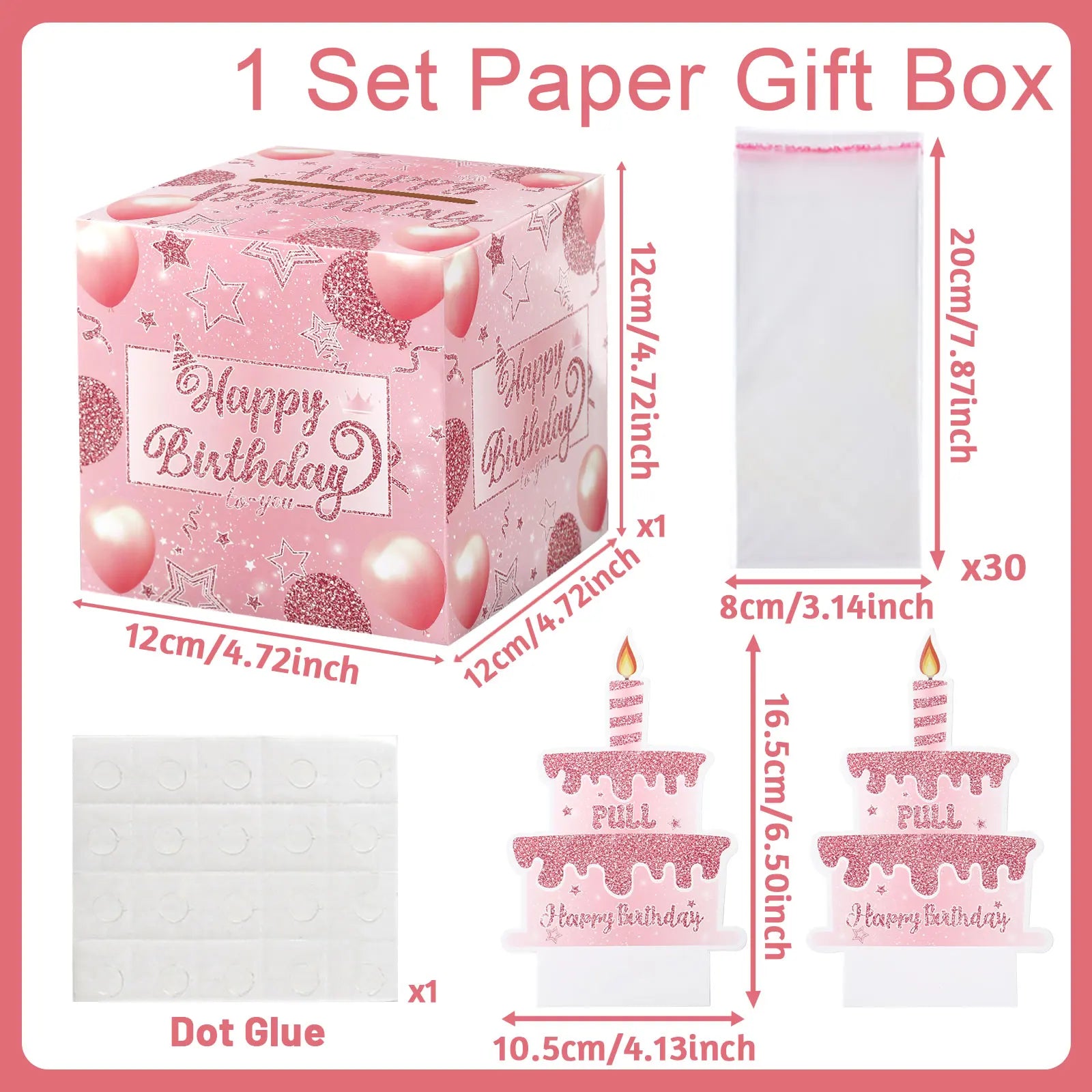 Caixa Puxa Dinheiro com Cartão – Presente Surpresa de Aniversário