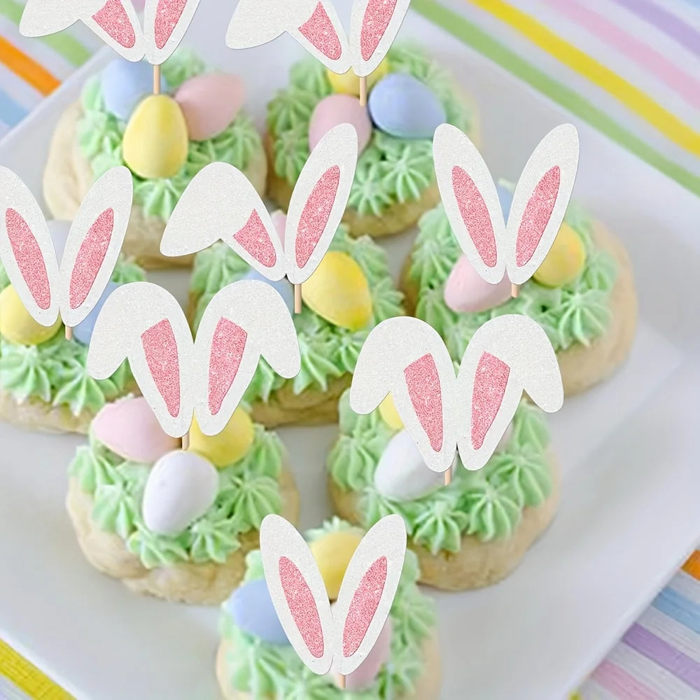 Kit Toppers "Orelhinha de Coelho" (12 ou 24 unidades)