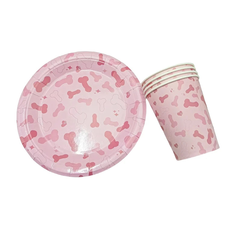 Kit Descartáveis Despedida de Solteira Rosa