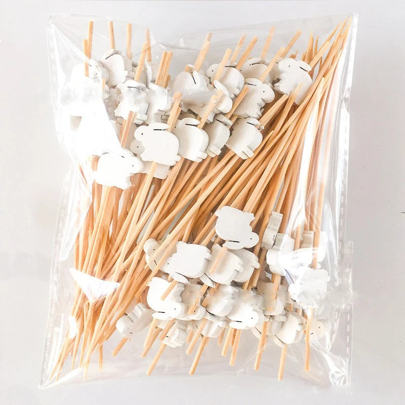 Kit 100 Palitos Decorativos Orelha de Coelho