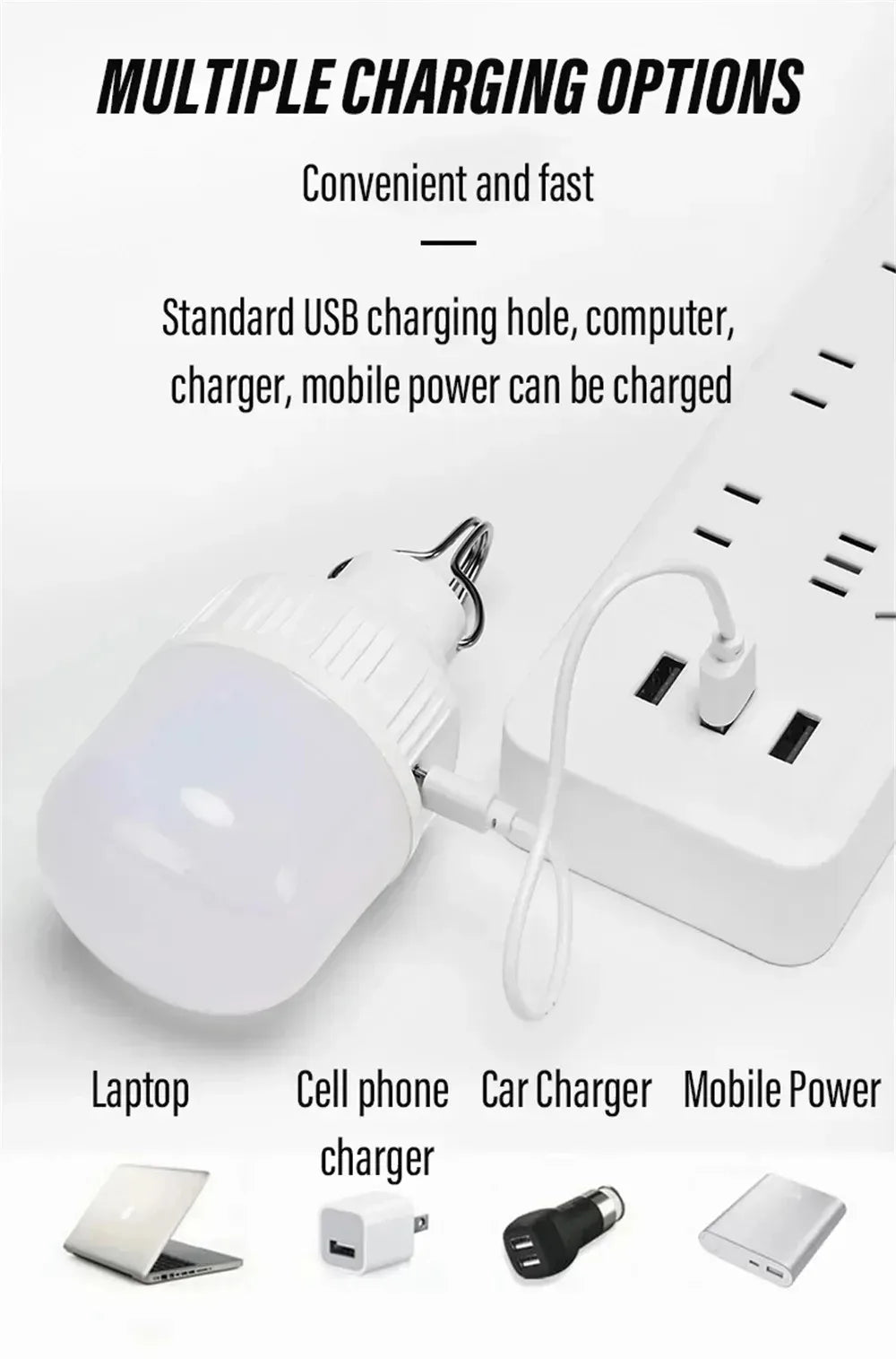 1-10 pçs lâmpada usb recarregável  led alto brilho luz de emergência acender acampamento lanterna portátil luzes da noite ﻿