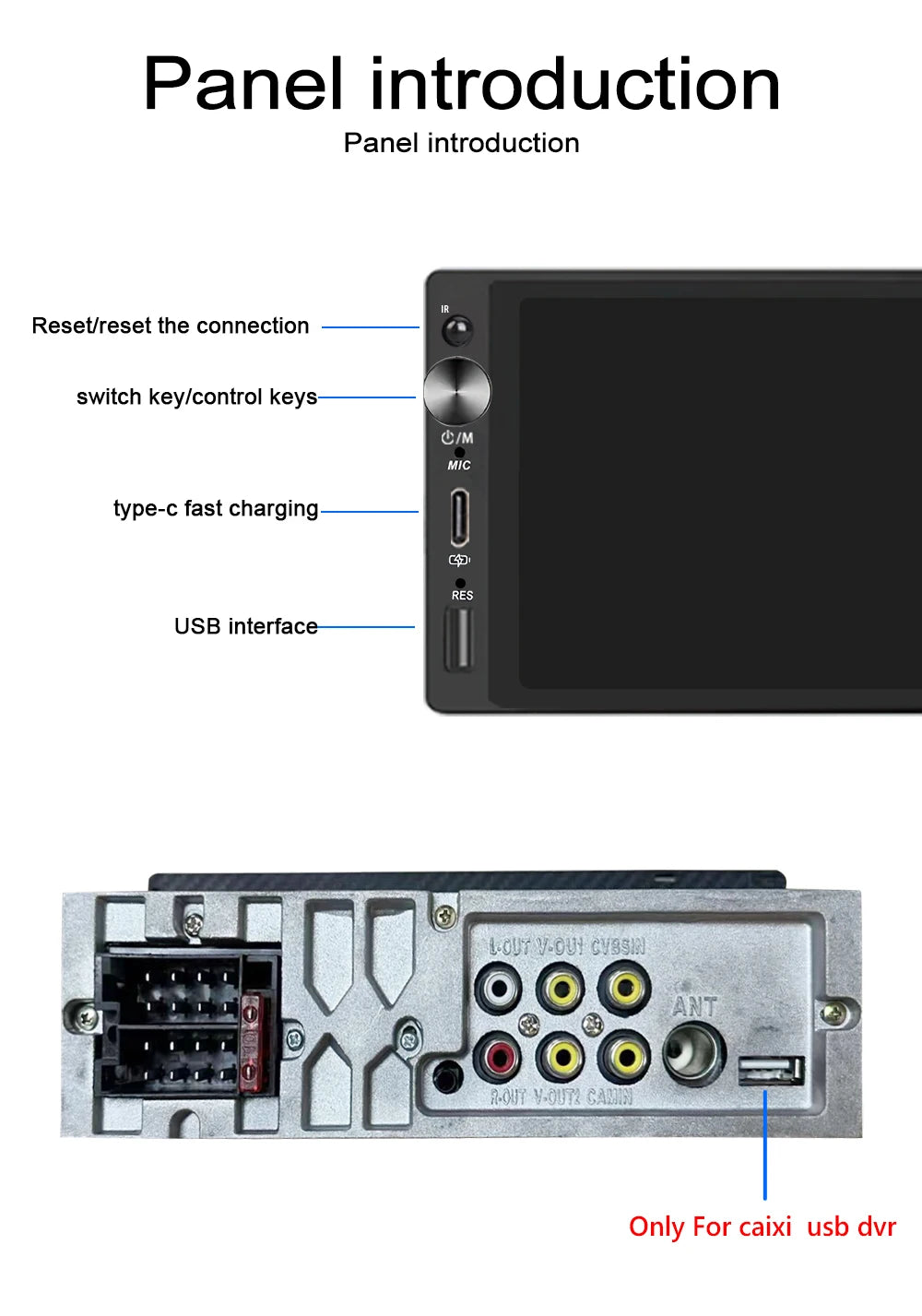 Multi mídia Hd tela touch carplay/bluetooth 5.0/AUX/Fm Radio