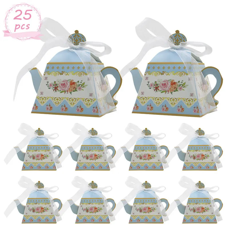 Kit 25 Mini Caixas de Lembrancinha "Bule de Chá"