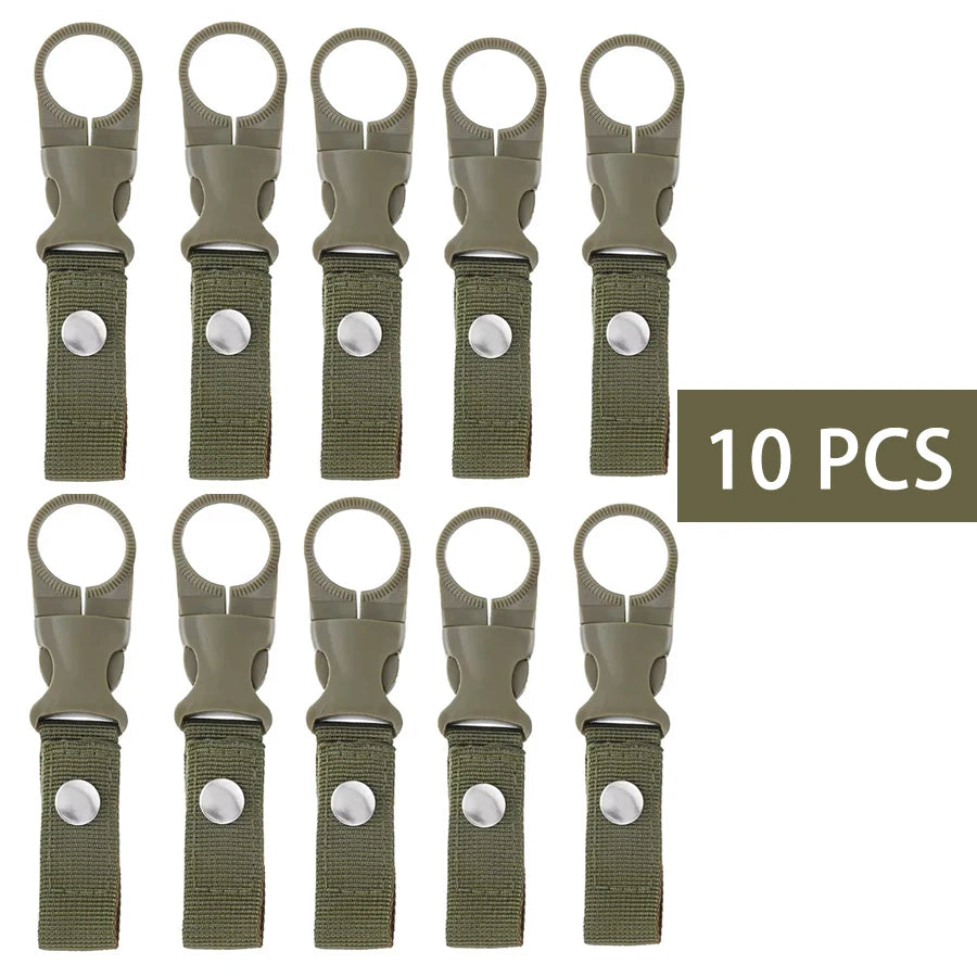 Fivela de webbing gancho suporte de garrafa de água clipe ao ar livre náilon edc escalada mosquetão cinto mochila cabide acampamento mosquetão cinto clipe