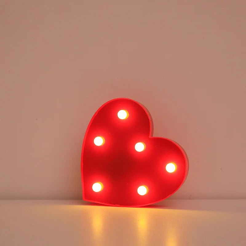 Letras e Números de LED (16cm) – Luminária Decorativa