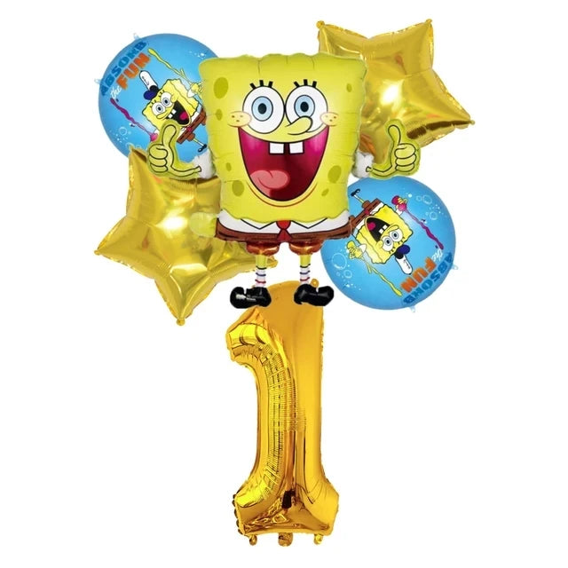 Kit Festa Bob Esponja: Descartáveis e Balões
