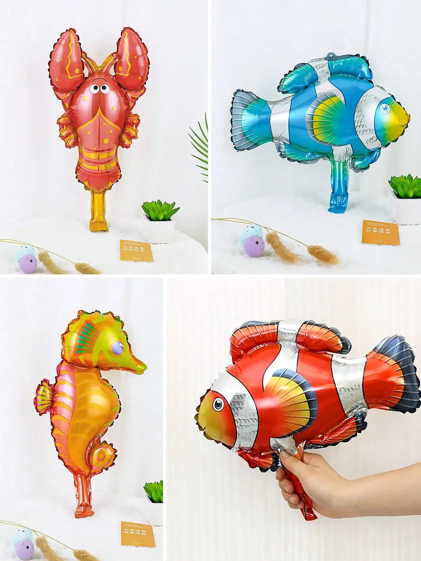 Kit Balões Animais Marinhos (24 Peças)