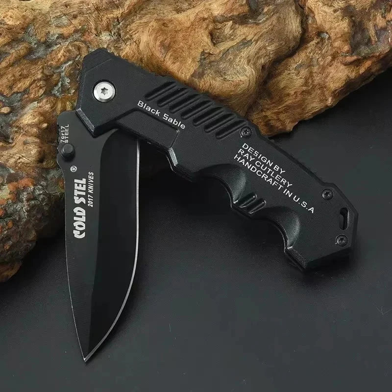 Canivete tático lamina em aço inoxidável