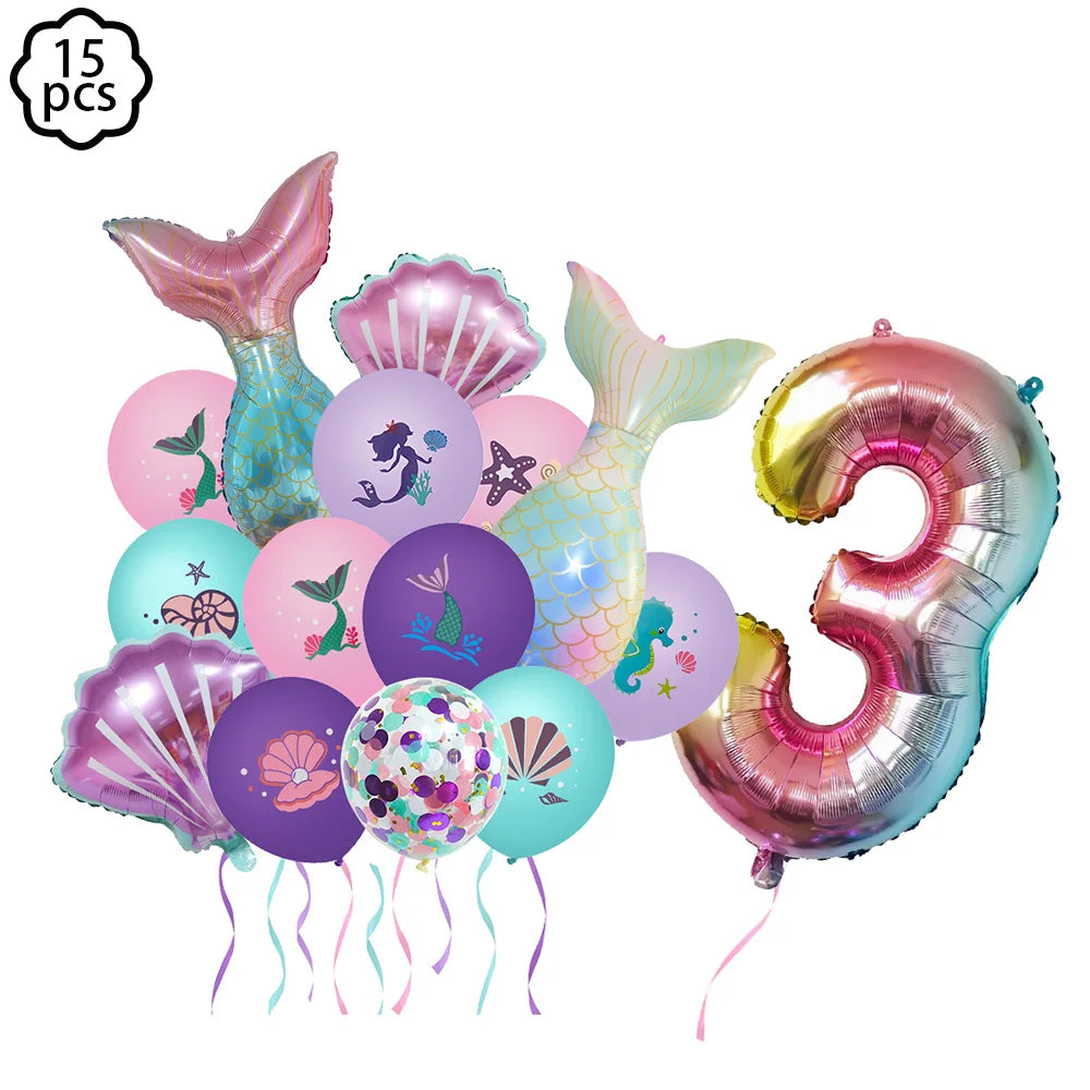 Conjunto Decorativo Para Festa Tema Sereia