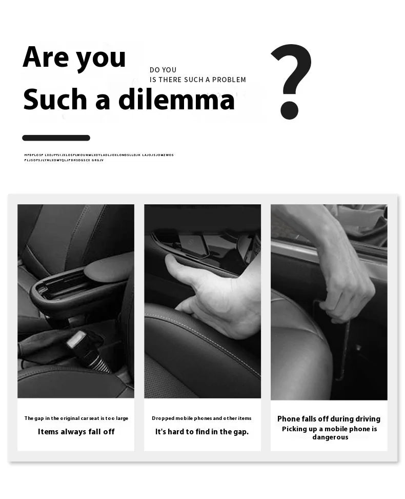 Plug para assento de carro, faixa anti-vazamento, caixa de armazenamento multifuncional