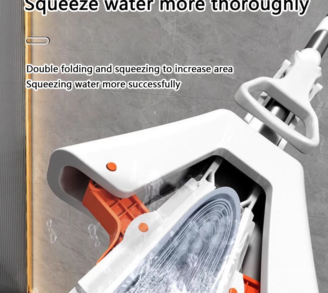 Esfregão mop de borracha com drenagem automática espremida mágico, auto-limpeza, esponja reutilizável