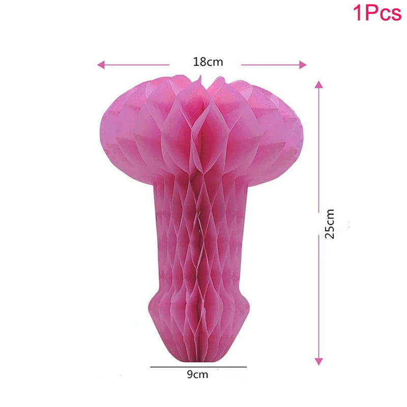 Enfeite de Papel Colmeia para Chá de Lingerie (Kit 1 ou 6 pçs)