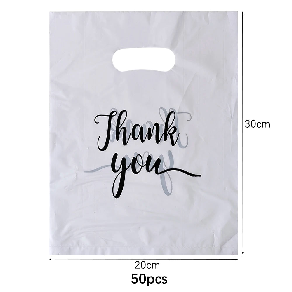Kit Sacos de Embalagem (10, 50 ou 100 pçs) – Estampa "Thank You"