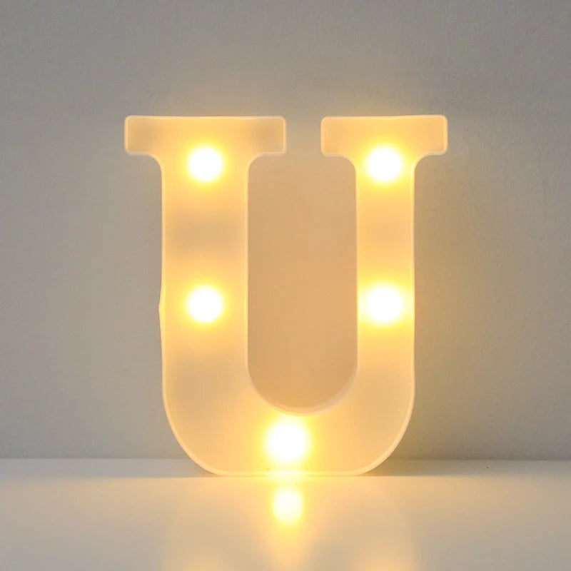 Letras e Números de LED (16cm) – Luminária Decorativa