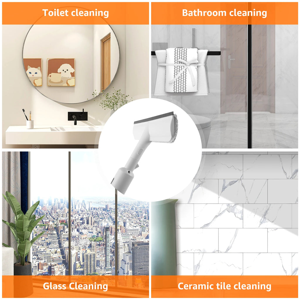 2 em 1 kit de limpeza de janela spray dupla face rodo de vidro limpador espanador mop janela ferramentas de limpeza profissional