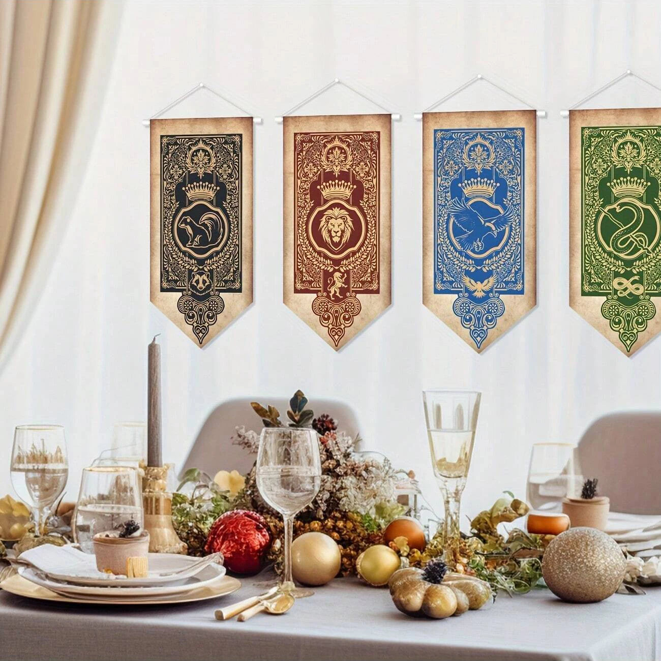 Decoração Escola de Magia e Bruxaria de Hogwarts 4 peças