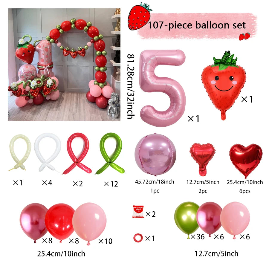 Kit balões morango