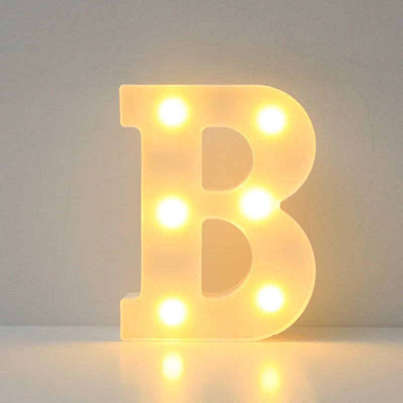 Letras e Números de LED (16cm) – Luminária Decorativa
