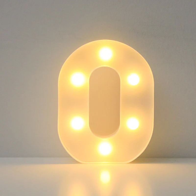 Letras e Números de LED (16cm) – Luminária Decorativa