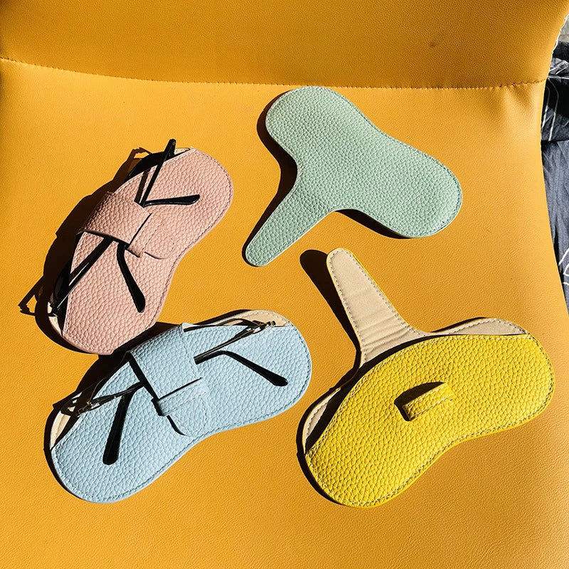 Estojo de óculos couro macio portátil