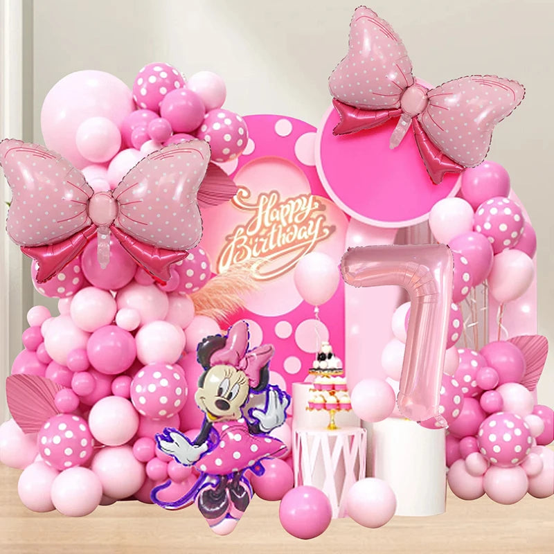 Kit de balões Minnie Mouse rosa