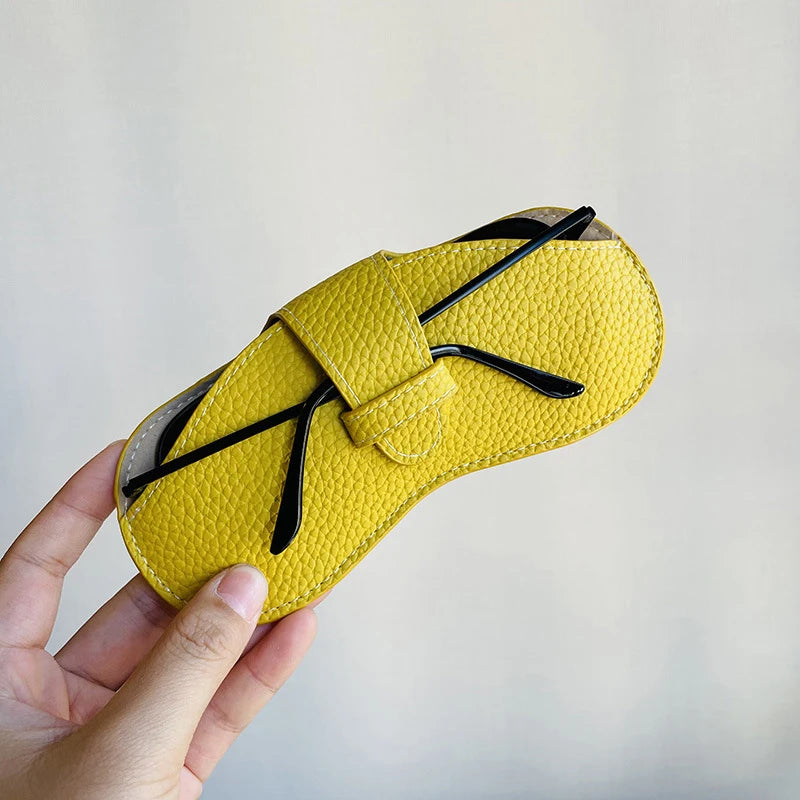 Estojo de óculos couro macio portátil