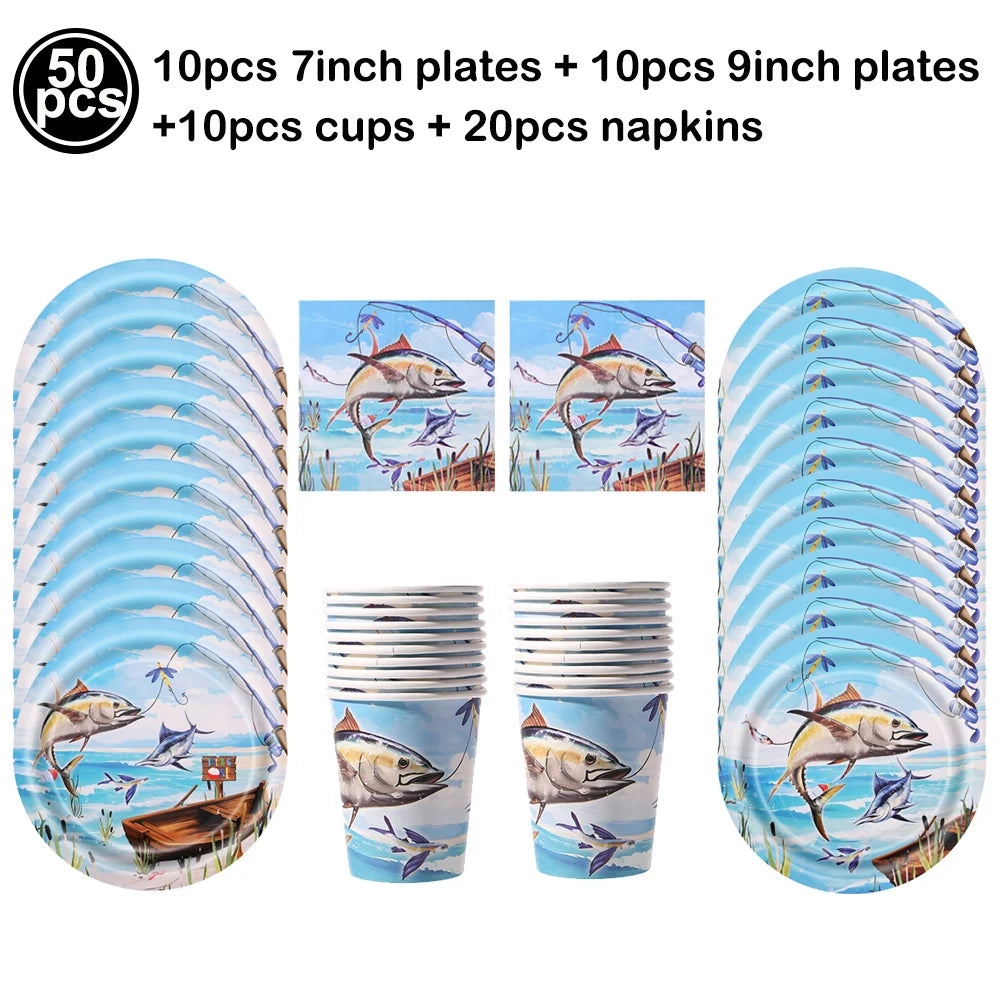 Kit Balões Metalizados Peixe – Decoração Festa Pescaria