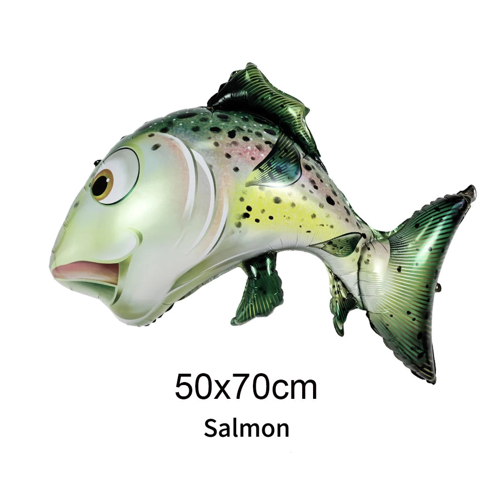 Kit Balões Metalizados Peixe – Decoração Festa Pescaria