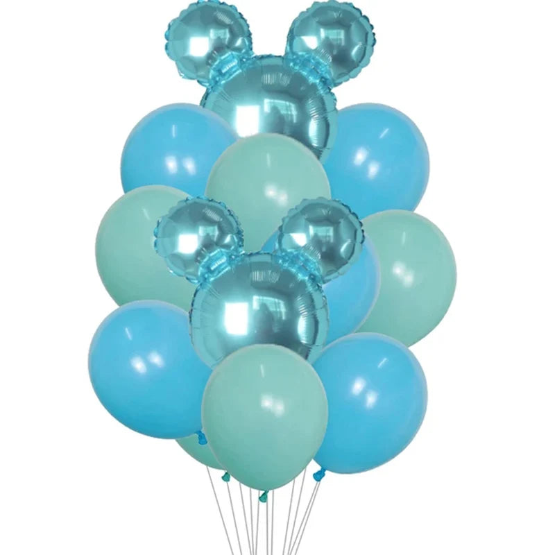 Kit Balões Mickey e Minnie Mouse 12 peças