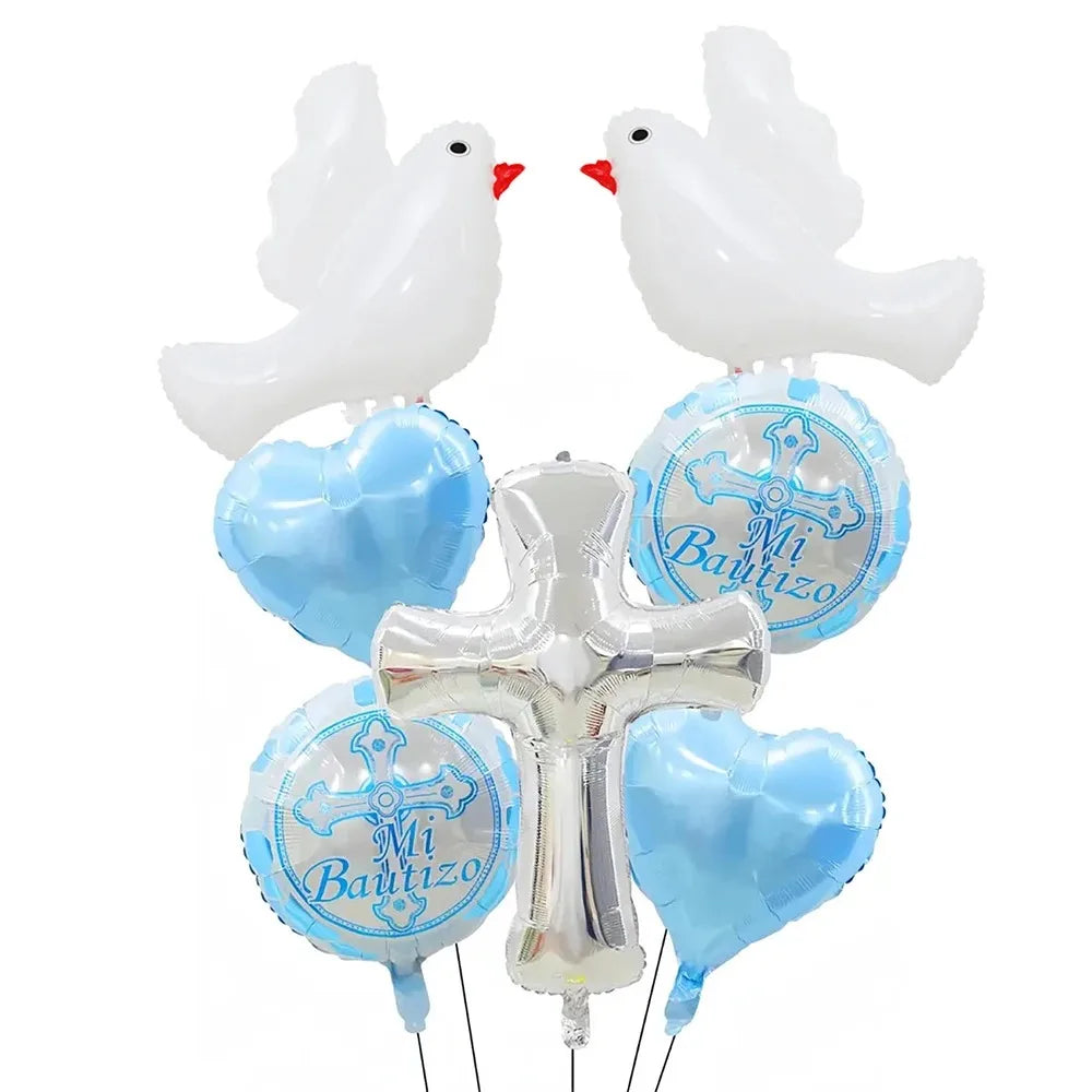 Balão Metalizado Pomba da Paz – Decoração Batizado e Comunhão