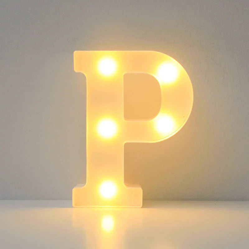Letras e Números de LED (16cm) – Luminária Decorativa