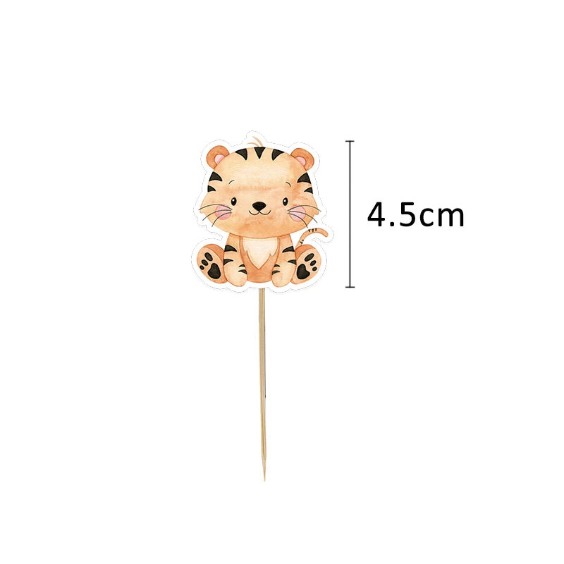 Kit 24 Toppers Animais da Selva
