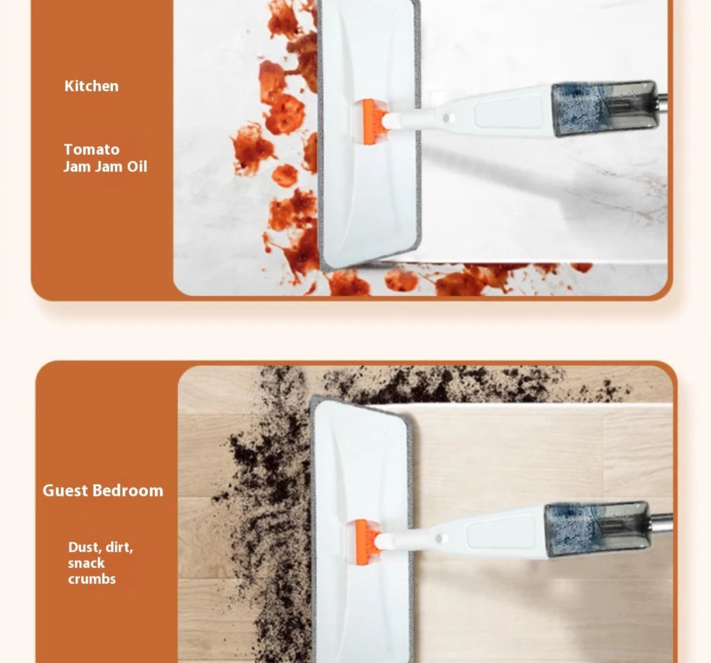 Mop spray com almofada de microfibra substituível