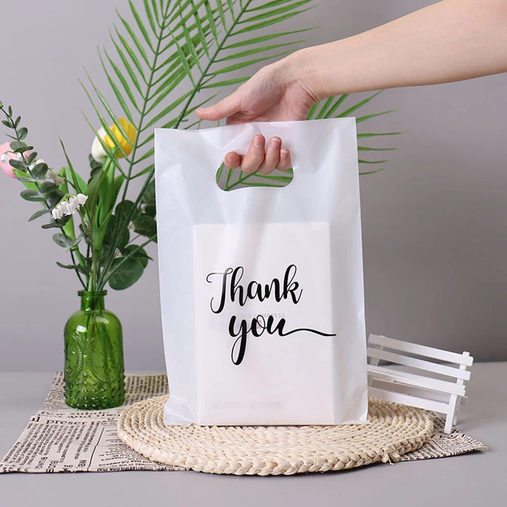 Kit Sacos de Embalagem (10, 50 ou 100 pçs) – Estampa "Thank You"