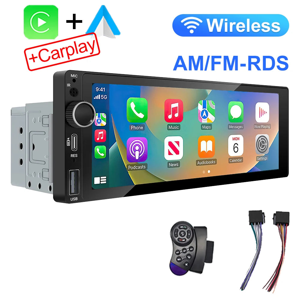 Multi mídia Hd tela touch carplay/bluetooth 5.0/AUX/Fm Radio