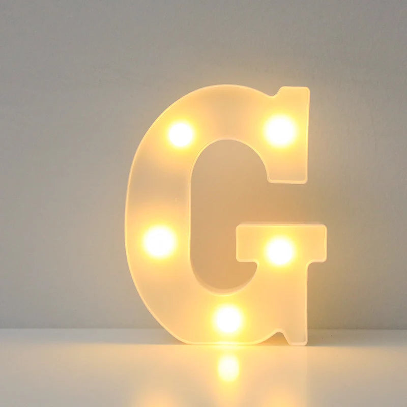 Letras e Números de LED (16cm) – Luminária Decorativa