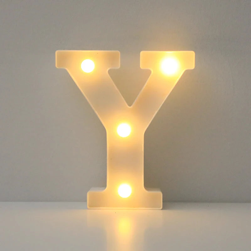 Letras e Números de LED (16cm) – Luminária Decorativa
