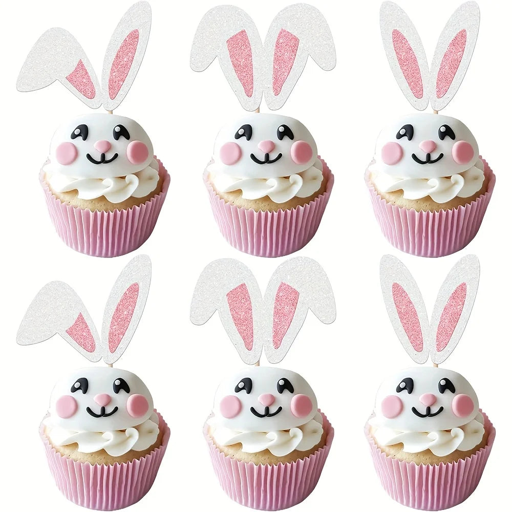 Kit Toppers "Orelhinha de Coelho" (12 ou 24 unidades)