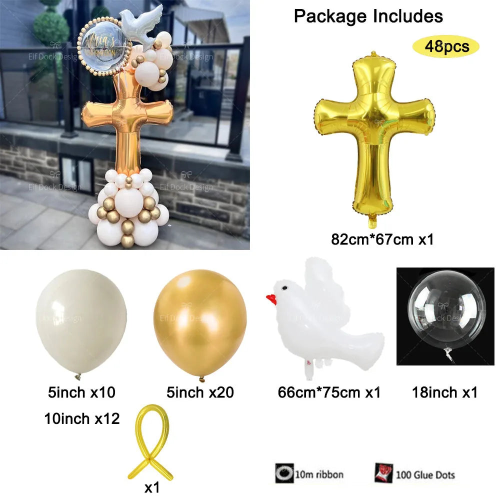 Conjunto de Balões (Pomba e Cruz)