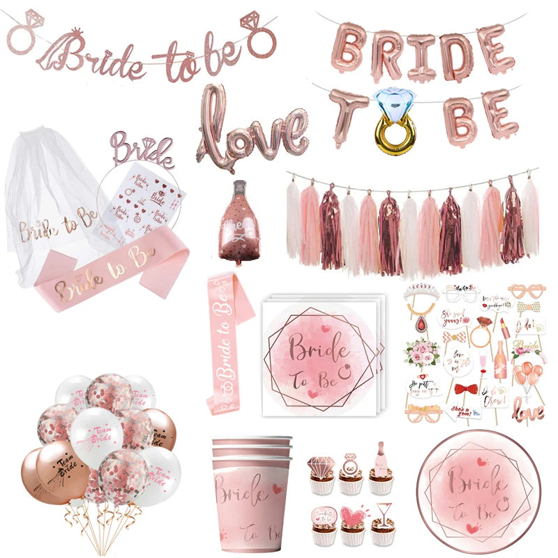 Decoração Despedida de Solteira – Faixa, Véu, Balões e Descartáveis