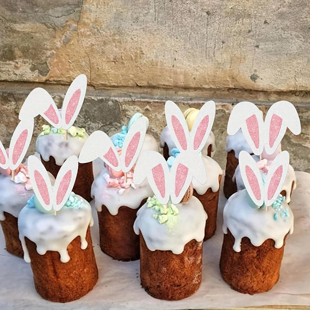 Kit Toppers "Orelhinha de Coelho" (12 ou 24 unidades)