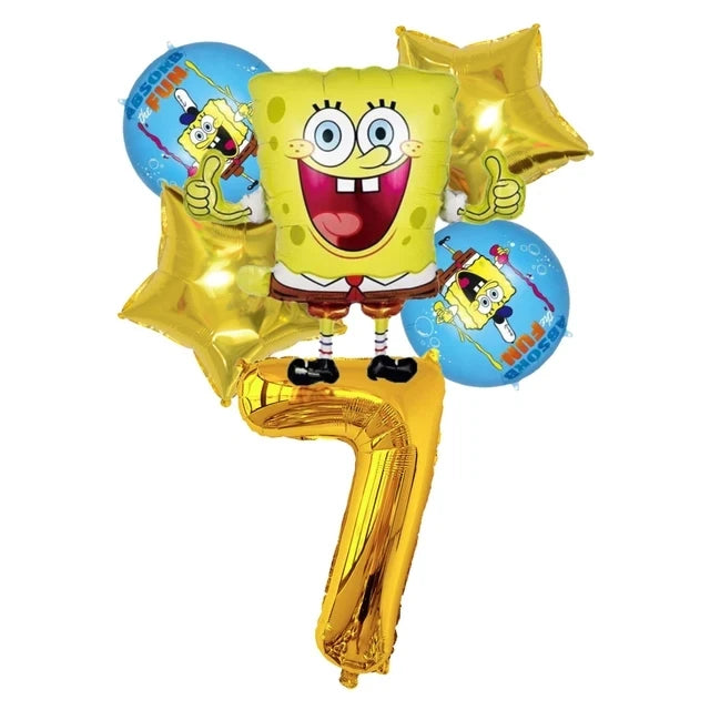 Kit Festa Bob Esponja: Descartáveis e Balões